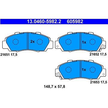 

ATE 605982 Sada brzdových destiček 13.0460-5982.2
