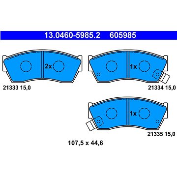 

ATE 605985 Sada brzdových destiček 13.0460-5985.2