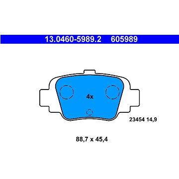 

ATE 605989 Sada brzdových destiček 13.0460-5989.2