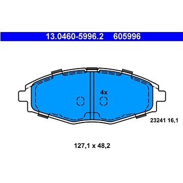 

ATE 605996 Sada brzdových destiček 13.0460-5996.2