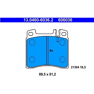 

ATE 606036 Sada brzdových destiček 13.0460-6036.2