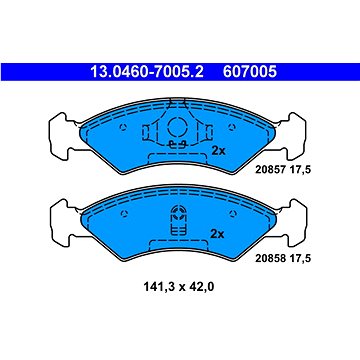 

ATE 607005 Sada brzdových destiček 13.0460-7005.2
