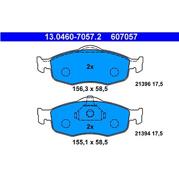 

ATE 607057 Sada brzdových destiček 13.0460-7057.2