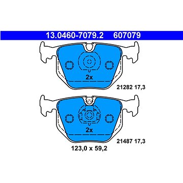 

ATE 607079 Sada brzdových destiček 13.0460-7079.2