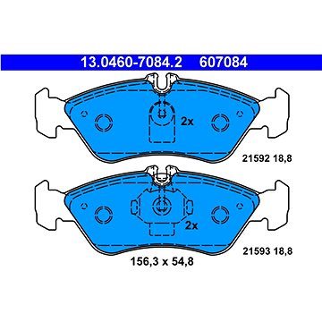 

ATE 607084 Sada brzdových destiček 13.0460-7084.2