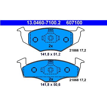 

ATE 607100 Sada brzdových destiček 13.0460-7100.2