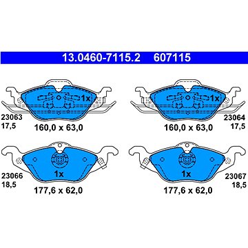 

ATE 607115 Sada brzdových destiček 13.0460-7115.2
