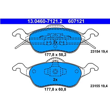 

ATE 607121 Sada brzdových destiček 13.0460-7121.2