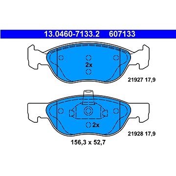 

ATE 607133 Sada brzdových destiček 13.0460-7133.2