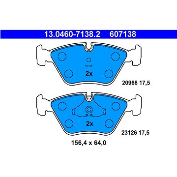 

ATE 607138 Sada brzdových destiček 13.0460-7138.2
