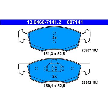 

ATE 607141 Sada brzdových destiček 13.0460-7141.2