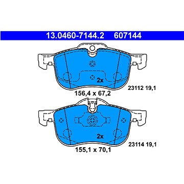 

ATE 607144 Sada brzdových destiček 13.0460-7144.2