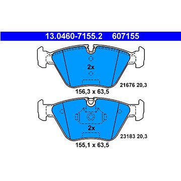 

ATE 607155 Sada brzdových destiček 13.0460-7155.2