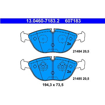 

ATE 607183 Sada brzdových destiček 13.0460-7183.2