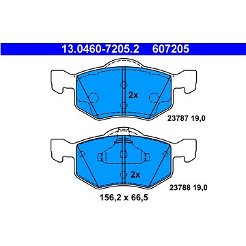

ATE 607205 Sada brzdových destiček 13.0460-7205.2
