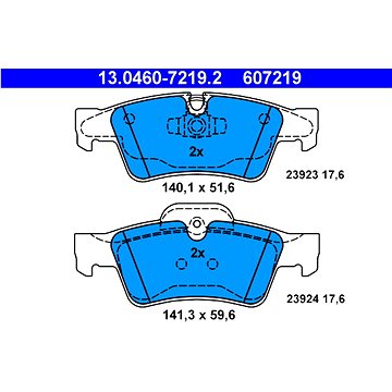

ATE 607219 Sada brzdových destiček 13.0460-7219.2