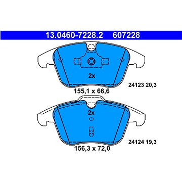 

ATE 607228 Sada brzdových destiček 13.0460-7228.2