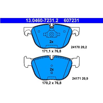 

ATE 607231 Sada brzdových destiček 13.0460-7231.2