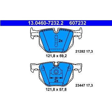 

ATE 607232 Sada brzdových destiček 13.0460-7232.2