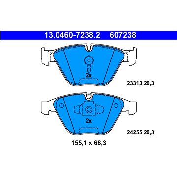 

ATE 607238 Sada brzdových destiček 13.0460-7238.2
