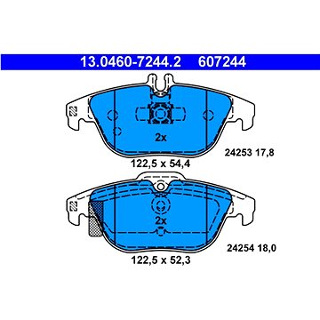 

ATE 607244 Sada brzdových destiček 13.0460-7244.2