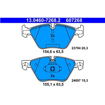 

ATE 607268 Sada brzdových destiček 13.0460-7268.2