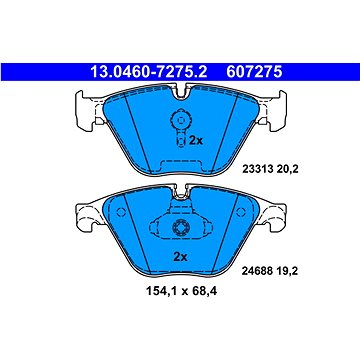 

ATE 607275 Sada brzdových destiček 13.0460-7275.2