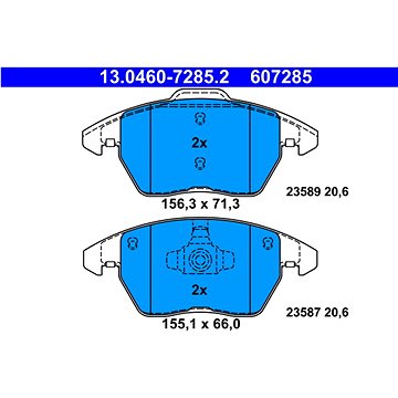 

ATE 607285 Sada brzdových destiček 13.0460-7285.2