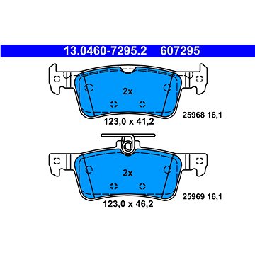 

ATE 607295 Sada brzdových destiček 13.0460-7295.2