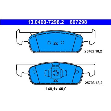 

ATE 607298 Sada brzdových destiček 13.0460-7298.2