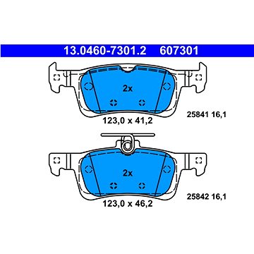 

ATE 607301 Sada brzdových destiček 13.0460-7301.2