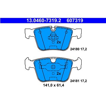 

ATE 607319 Sada brzdových destiček 13.0460-7319.2