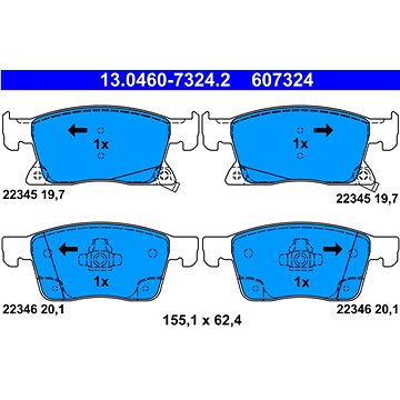 

ATE 607324 Sada brzdových destiček 13.0460-7324.2