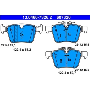

ATE 607326 Sada brzdových destiček 13.0460-7326.2