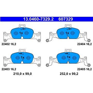 

ATE 607329 Sada brzdových destiček 13.0460-7329.2