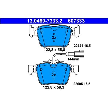 

ATE 607333 Sada brzdových destiček 13.0460-7333.2