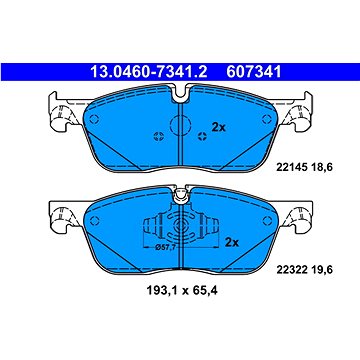 

ATE 607341 Sada brzdových destiček 13.0460-7341.2