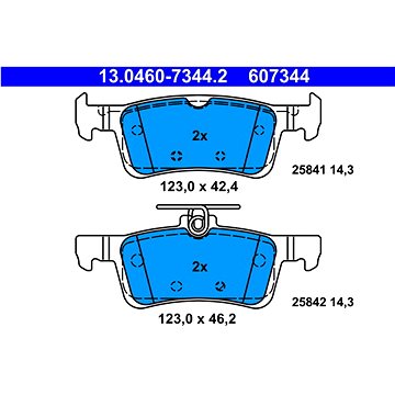 

ATE 607344 Sada brzdových destiček 13.0460-7344.2