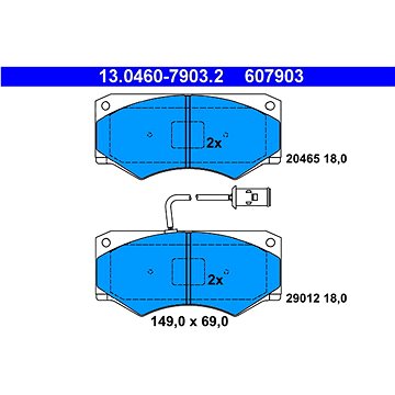 

ATE 607903 Sada brzdových destiček 13.0460-7903.2