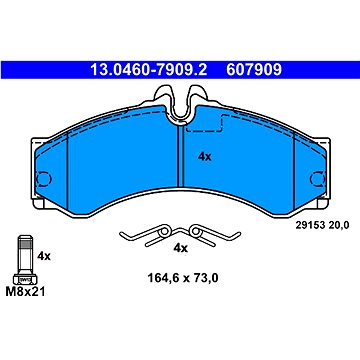 

ATE 607909 Sada brzdových destiček 13.0460-7909.2