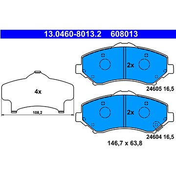 

ATE 608013 Sada brzdových destiček 13.0460-8013.2