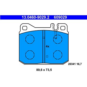

ATE 609029 Sada brzdových destiček 13.0460-9029.2