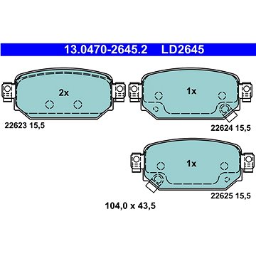 

ATE Brzdové destičky 13.0470-2645.2