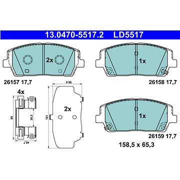 

ATE Brzdové destičky 13.0470-5517.2