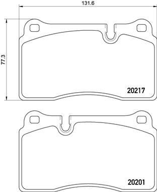 

BREMBO Sada brzdových destiček P 02 002