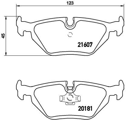 

BREMBO Sada brzdových destiček P 06 013