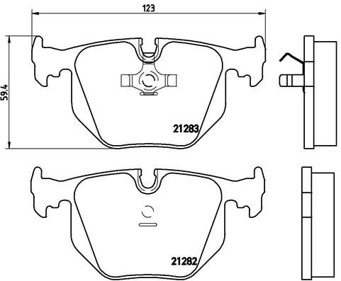 

BREMBO Sada brzdových destiček P 06 016
