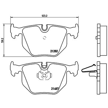 

BREMBO Sada brzdových destiček P 06 020