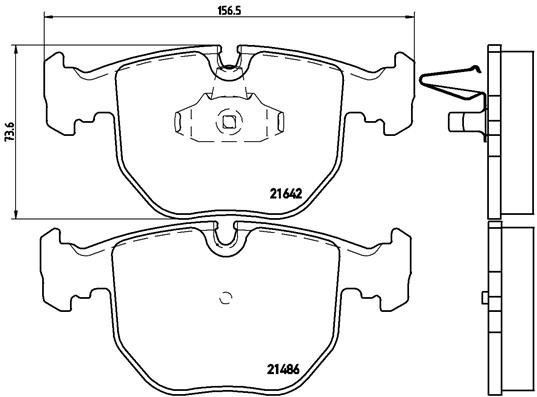 

BREMBO Sada brzdových destiček P 06 021