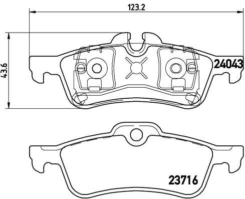 

BREMBO Sada brzdových destiček P 06 032